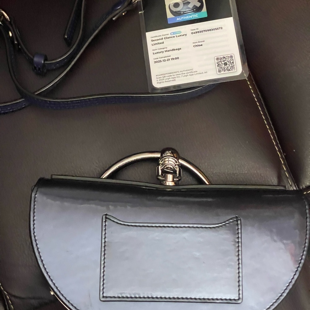 Chloe Bracelet Navy Handbag with strap - Picture 8 of 9